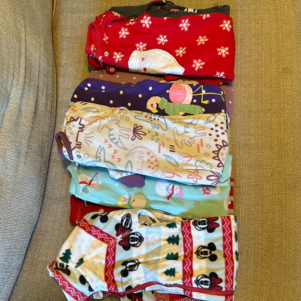Lot of 14 Footie Pajamas